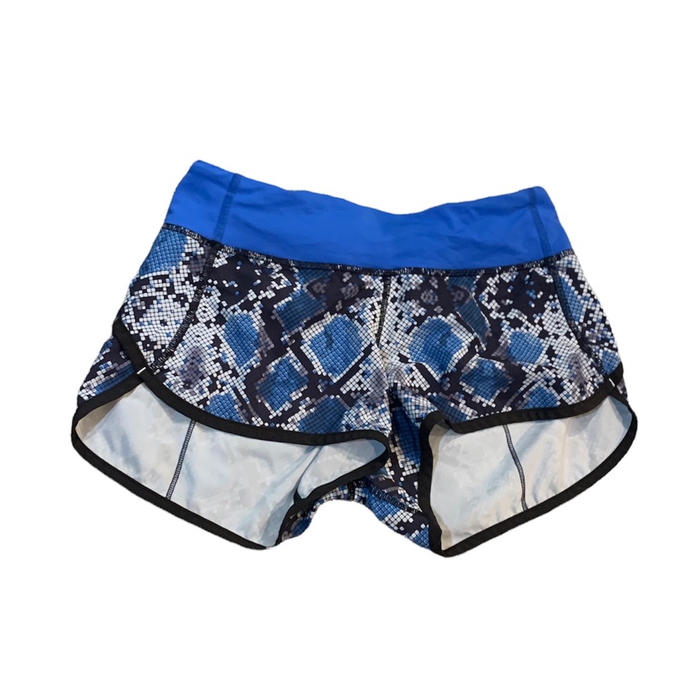 Blue snakeskin lululemon athletic shorts